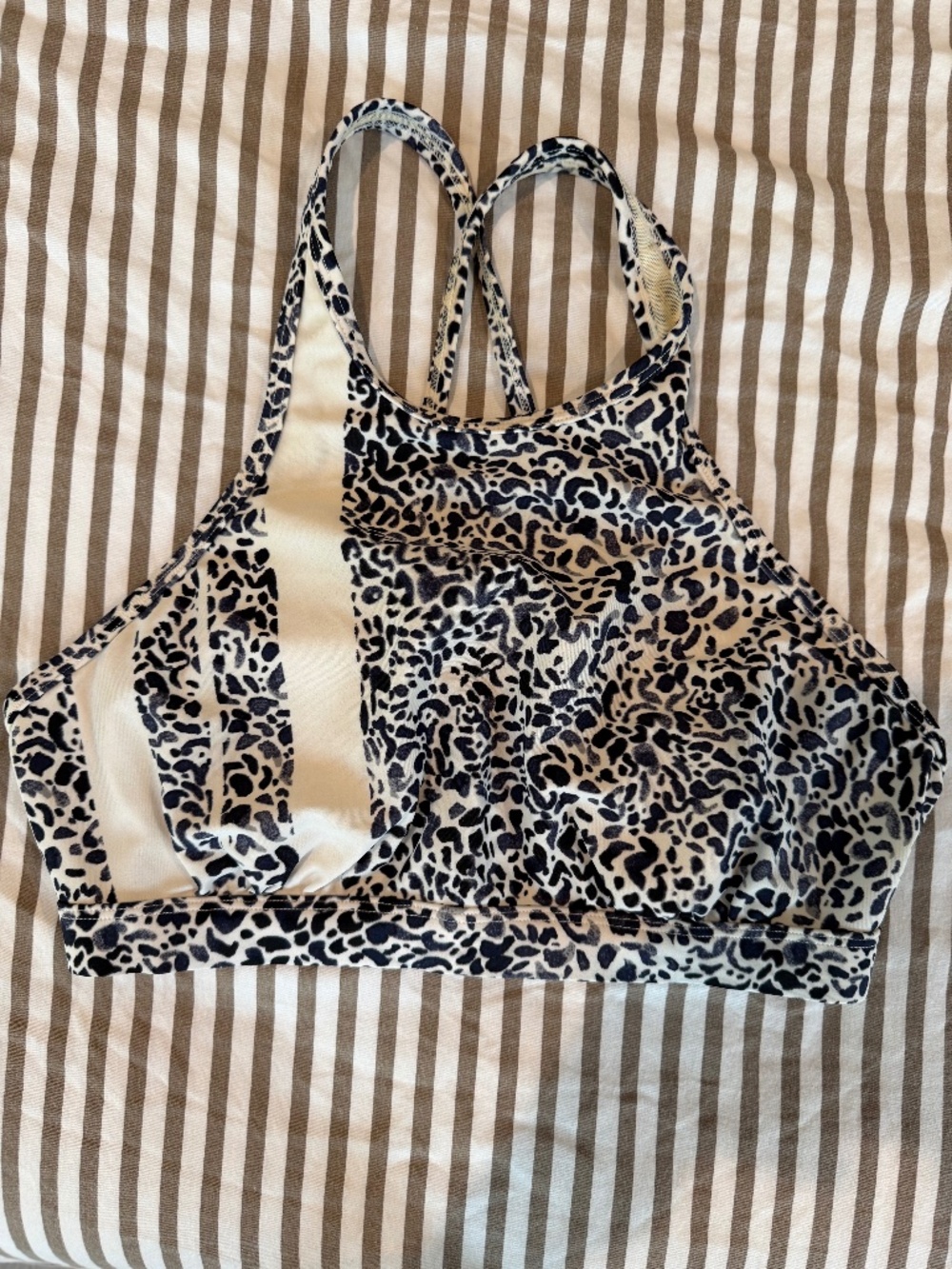 Athleta Cheetah Animal Print Sports Bra Size 32 D/DD